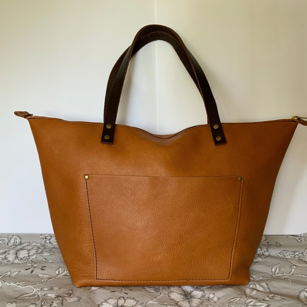 Portland Leather Goods Large Zippered Dune Tote